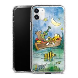 Silikon Glitter Case transparent-silber