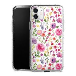 Silikon Glitter Case transparent-silber