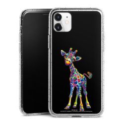 Silikon Glitter Case transparent-silber