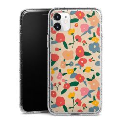 Silikon Glitter Case transparent-silber