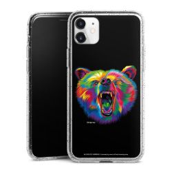 Silikon Glitter Case transparent-silber