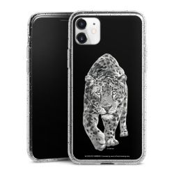 Silikon Glitter Case transparent-silber