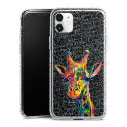 Silikon Glitter Case transparent-silber