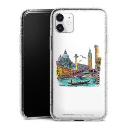 Silikon Glitter Case transparent-silber