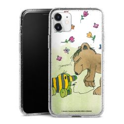 Silikon Glitter Case transparent-silber