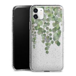 Silikon Glitter Case transparent-silber