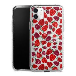 Silikon Glitter Case transparent-silber