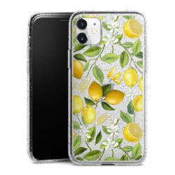 Silikon Glitter Case transparent-silber