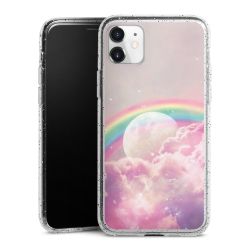 Silikon Glitter Case transparent-silber