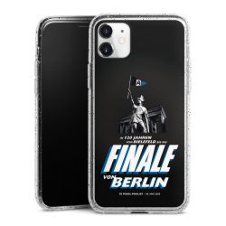 Silikon Glitter Case transparent-silber