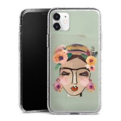 Silikon Glitter Case transparent-silber