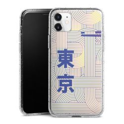 Silikon Glitter Case transparent-silber