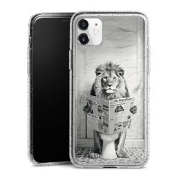 Silikon Glitter Case transparent-silber