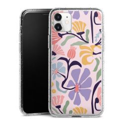 Silikon Glitter Case transparent-silber