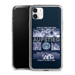 Silikon Glitter Case transparent-silber