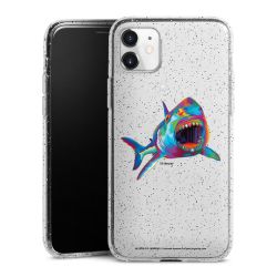 Silikon Glitter Case transparent-silber