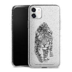 Silikon Glitter Case transparent-silber