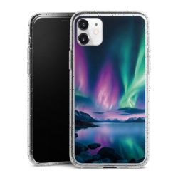 Silikon Glitter Case transparent-silber