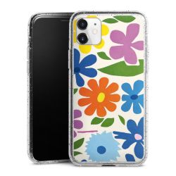 Silikon Glitter Case transparent-silber