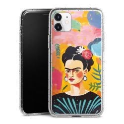 Silikon Glitter Case transparent-silber