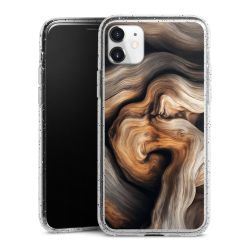 Silikon Glitter Case transparent-silber