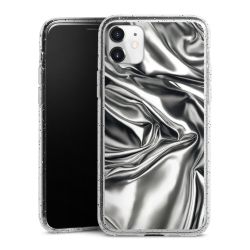 Silikon Glitter Case transparent-silber