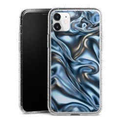 Silikon Glitter Case transparent-silber