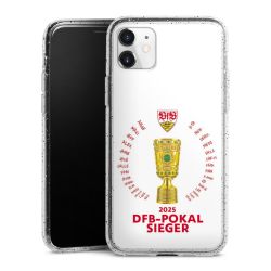 Silikon Glitter Case transparent-silber