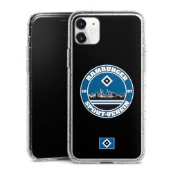 Silikon Glitter Case transparent-silber