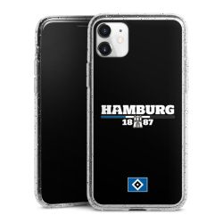 Silikon Glitter Case transparent-silber