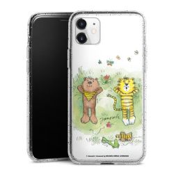 Silikon Glitter Case transparent-silber