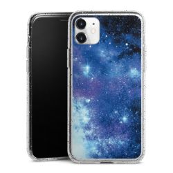 Silikon Glitter Case transparent-silber