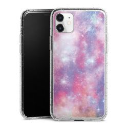Silikon Glitter Case transparent-silber
