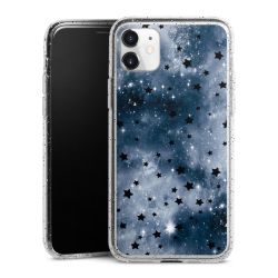 Silikon Glitter Case transparent-silber