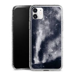Silikon Glitter Case transparent-silber