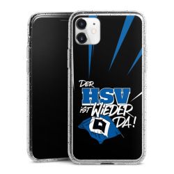 Silikon Glitter Case transparent-silber