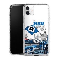 Silikon Glitter Case transparent-silber