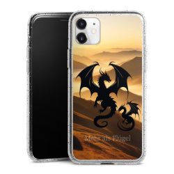 Silikon Glitter Case transparent-silber