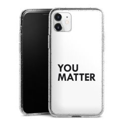 Silikon Glitter Case transparent-silber
