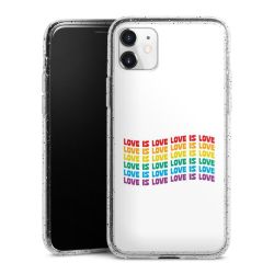 Silikon Glitter Case transparent-silber