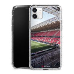 Silikon Glitter Case transparent-silber