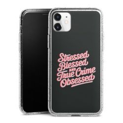 Silikon Glitter Case transparent-silber