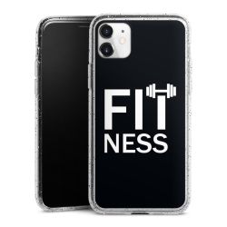 Silikon Glitter Case transparent-silber