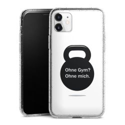Silikon Glitter Case transparent-silber