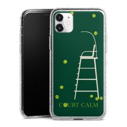 Silikon Glitter Case transparent-silber