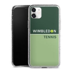 Silikon Glitter Case transparent-silber