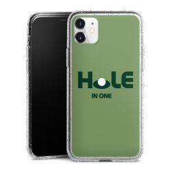 Silikon Glitter Case transparent-silber