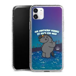 Silikon Glitter Case transparent-silber