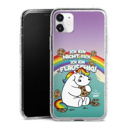 Silikon Glitter Case transparent-silber