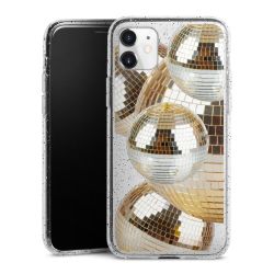 Silikon Glitter Case transparent-silber
